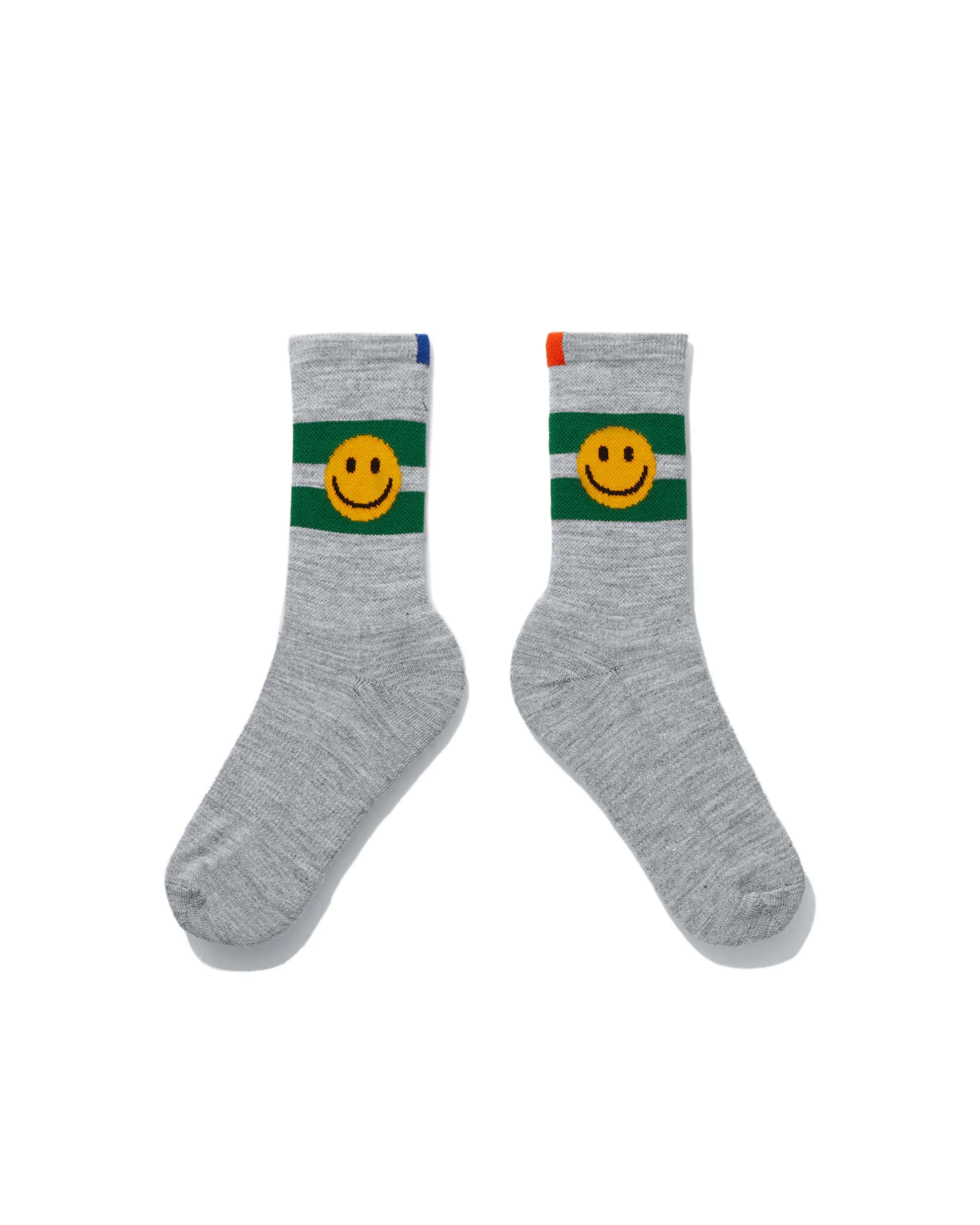 The Women's Smile Sock - Heather Grey/Green sold by Kule