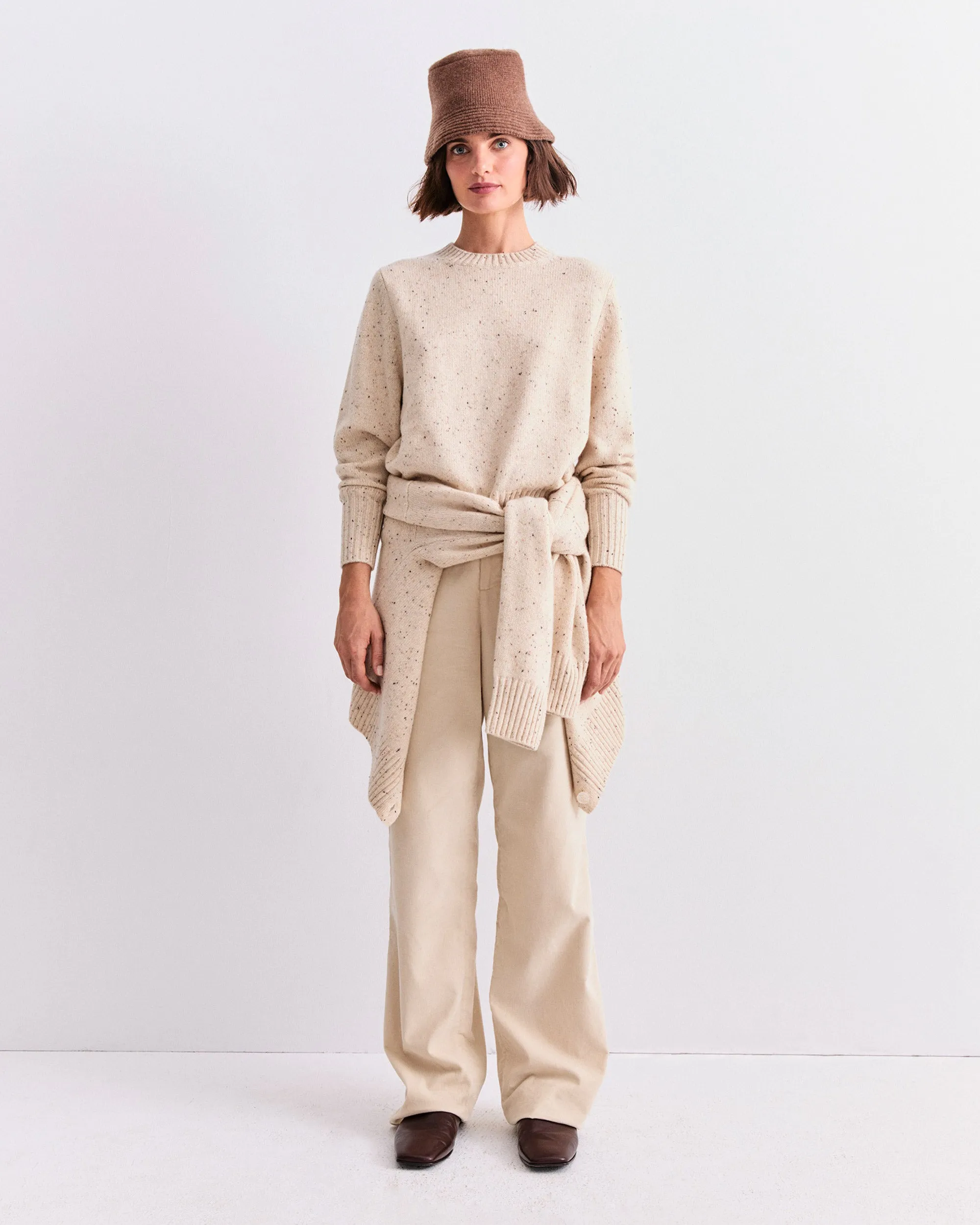 The Cashmere Tatum - Oatmeal Donegal sold by Kule product image thumbnail 2