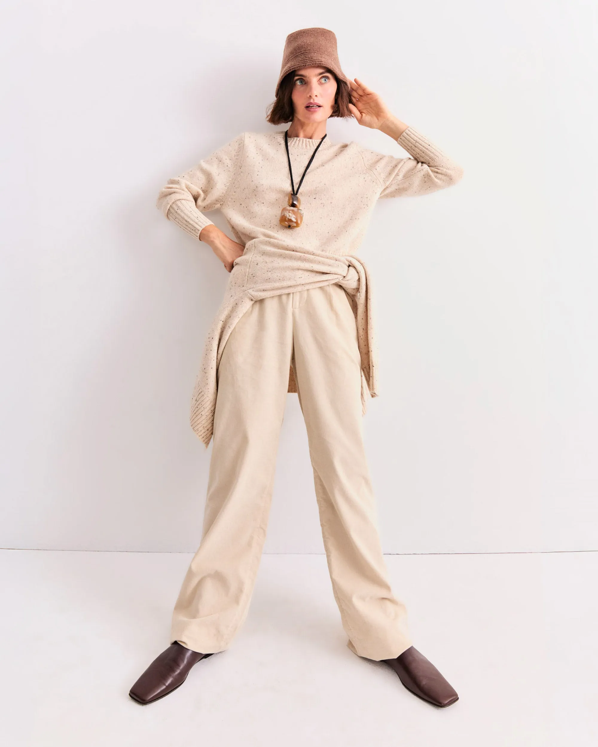 The Cashmere Tatum - Oatmeal Donegal sold by Kule product image thumbnail 3