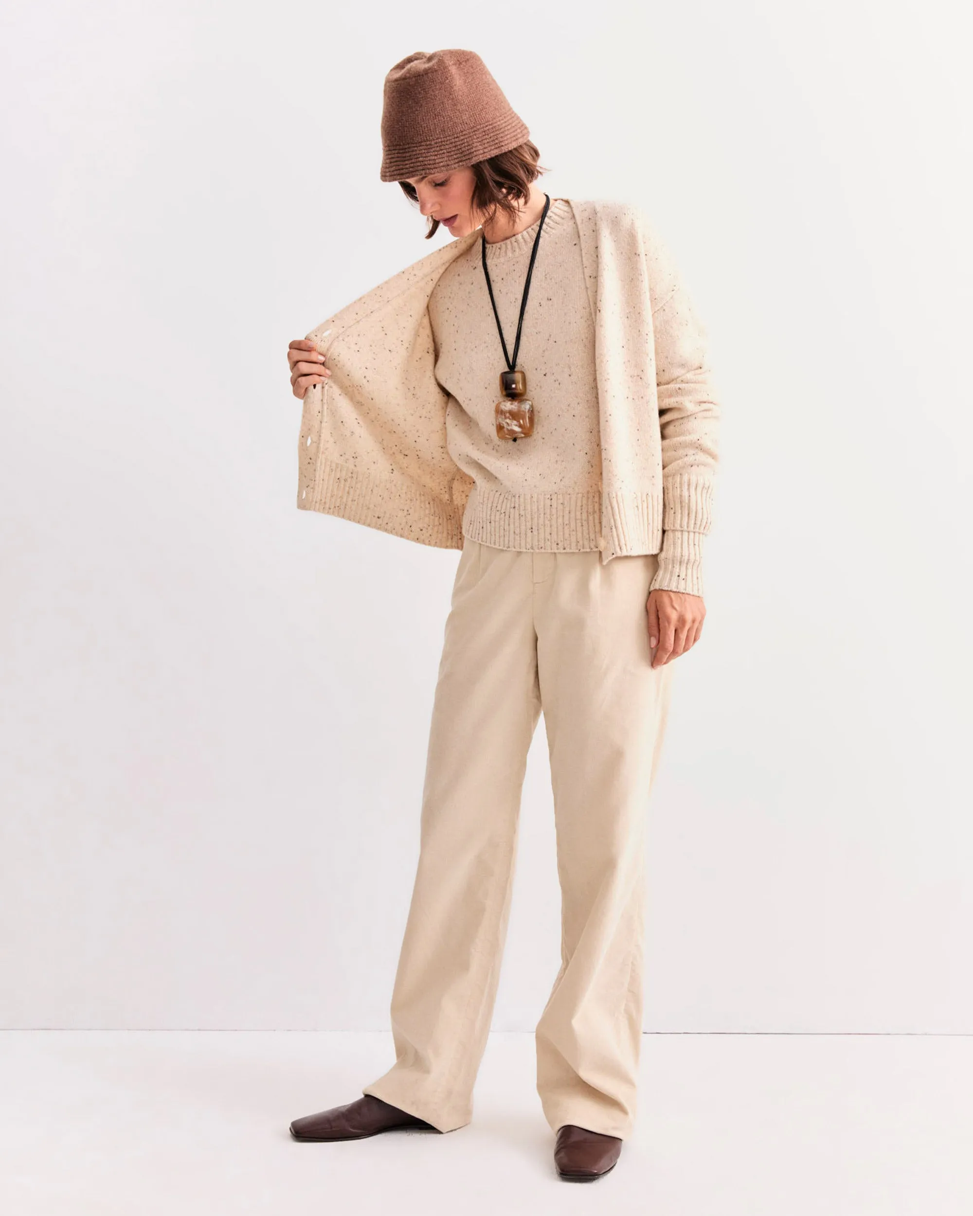 The Cashmere Raffa - Oatmeal Donegal sold by Kule product image thumbnail 3