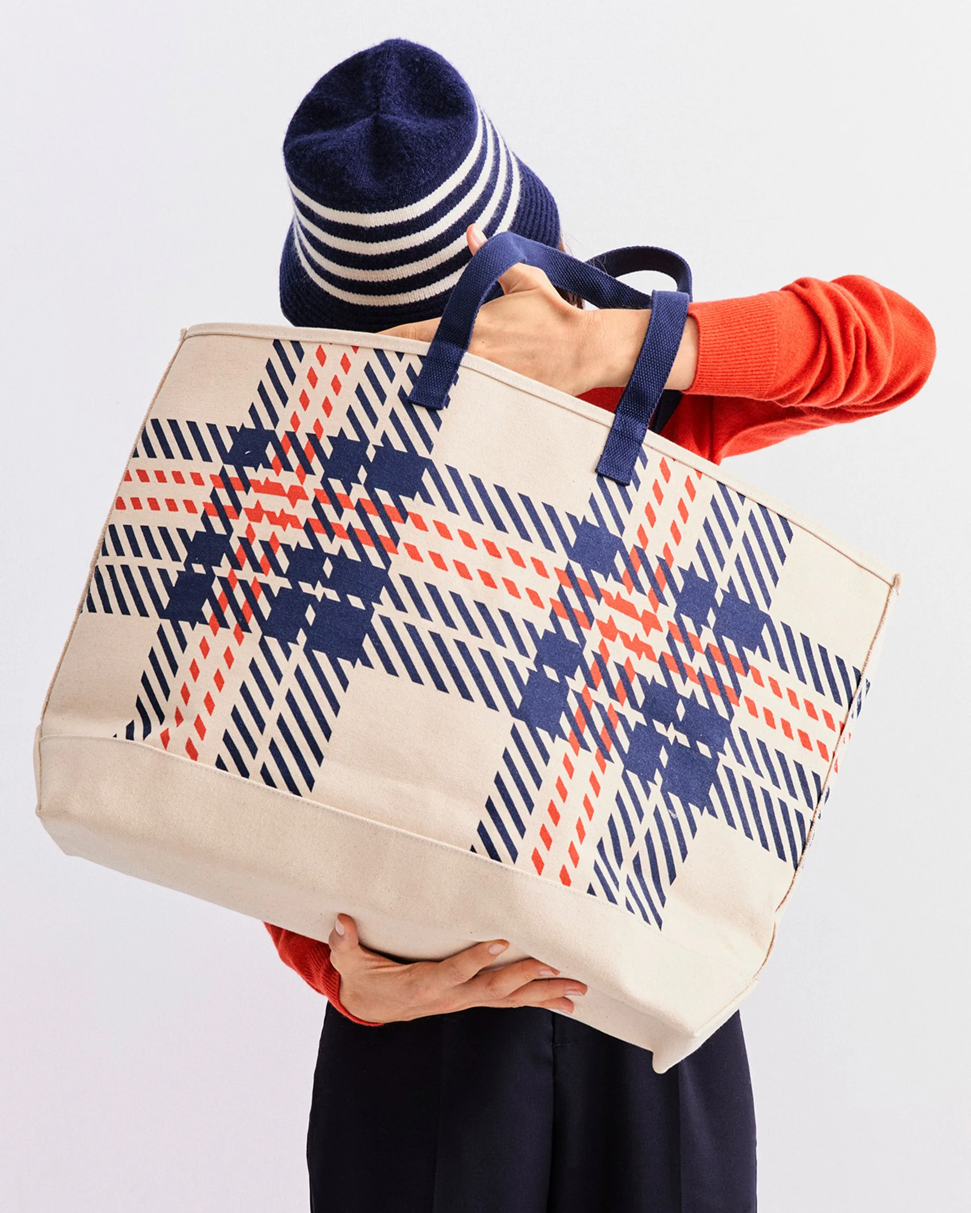 The Over the Shoulder Plaid Tote - Canvas Plaid sold by Kule product image thumbnail 2
