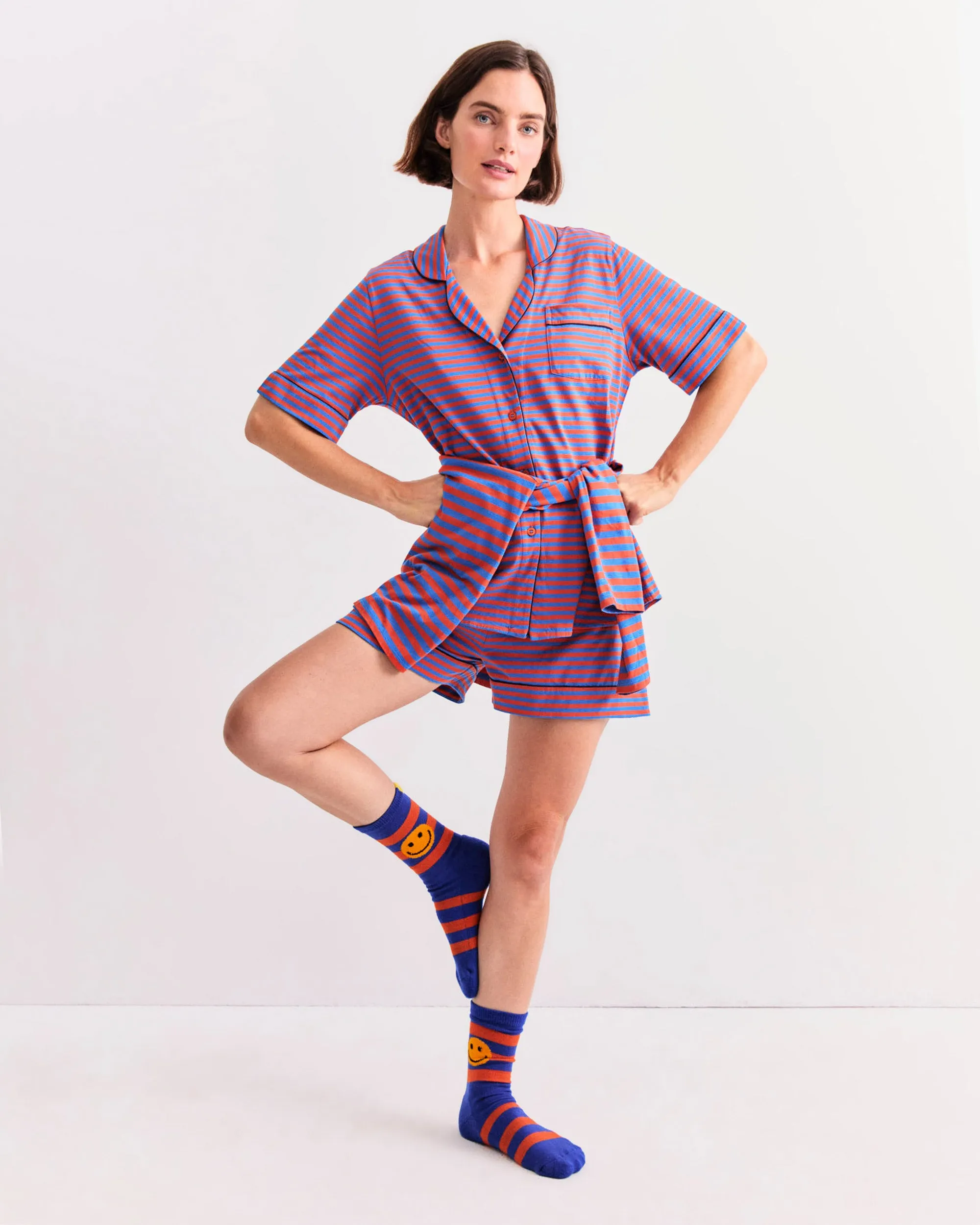 The Short PJ Set - Poppy/Royal sold by Kule product image thumbnail 3