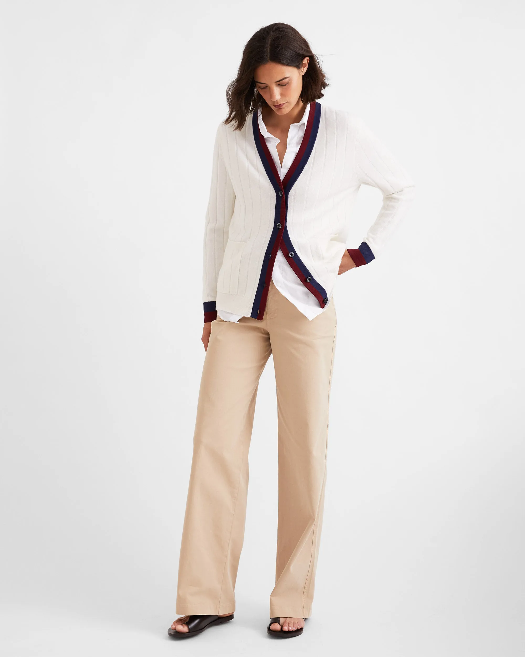 The Sinclair - Cream/Navy/Port sold by Kule product image thumbnail 4