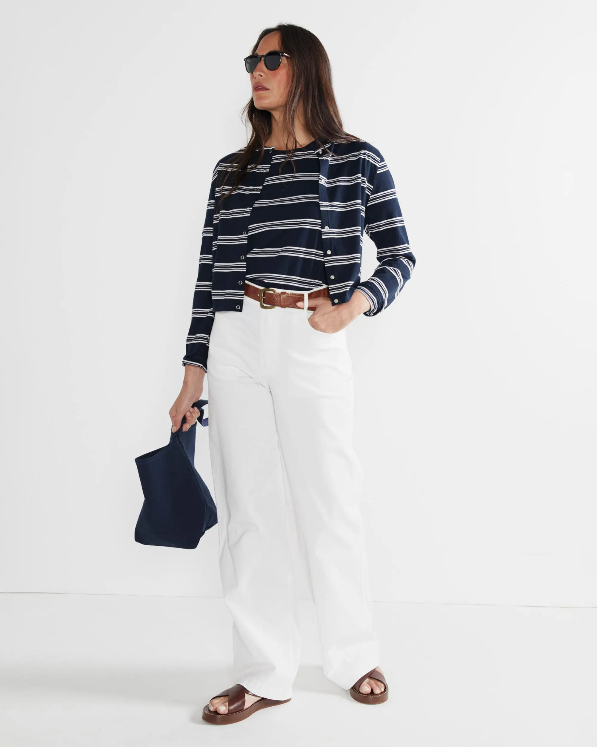 The Carmen - Navy/White Mixed Stripe sold by Kule product image thumbnail 3
