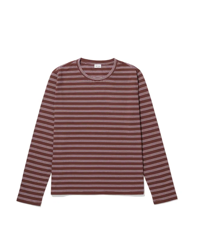 The Modern Long - Brown/White Mixed Stripe sold by Kule