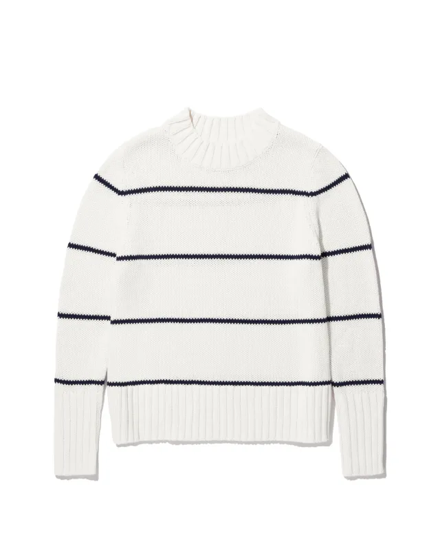 The Tatum - Cream/Navy Ministripe made by Kule
