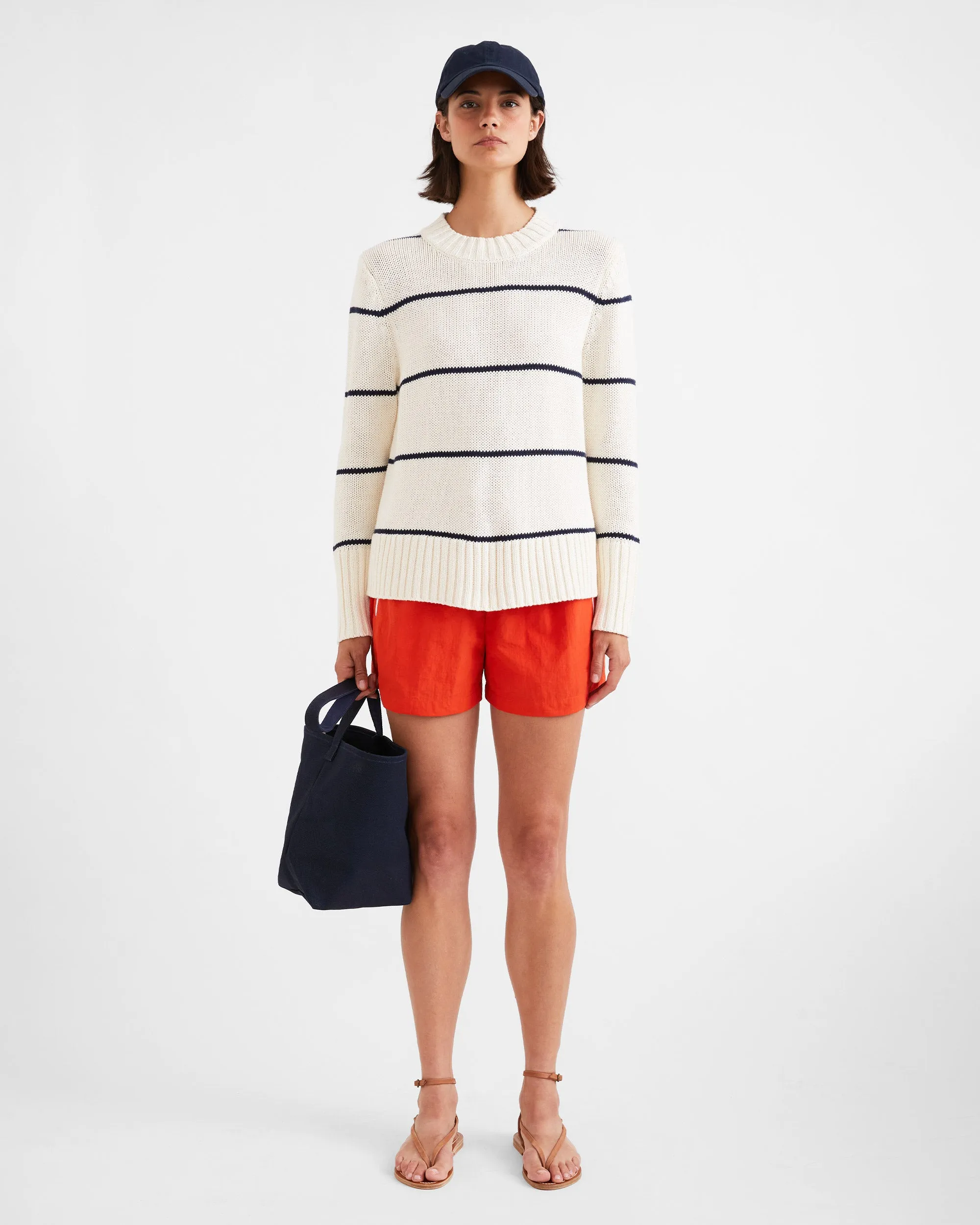 The Tatum - Cream/Navy Ministripe sold by Kule product image thumbnail 3