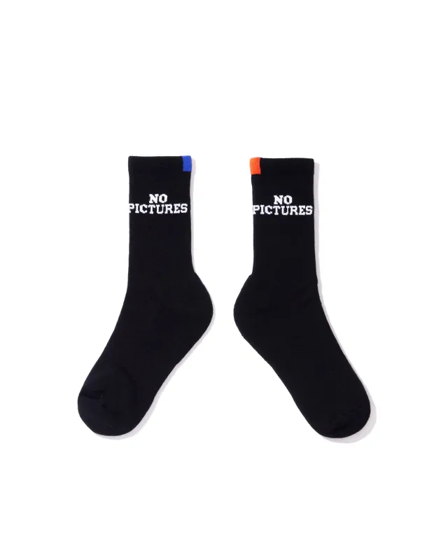 The Women's No Pictures Socks - Black sold by Kule