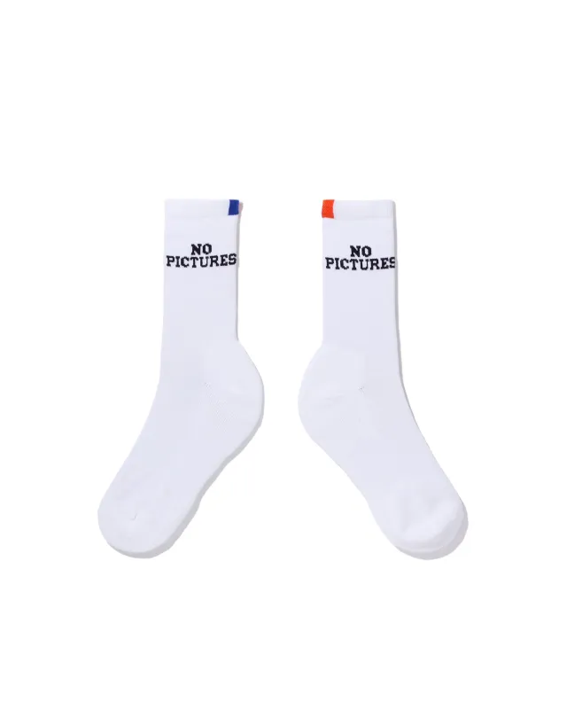 The Women's No Pictures Socks - White sold by Kule