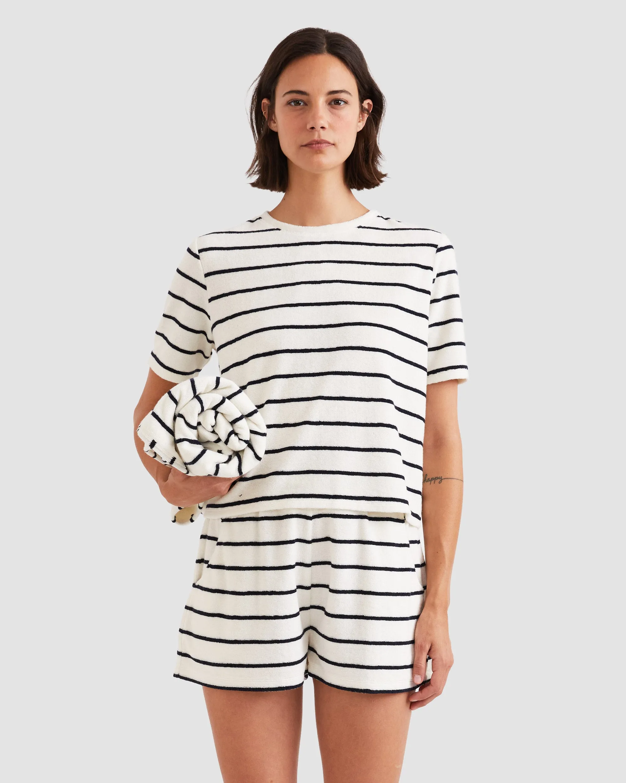 The Terry Venus - Cream/Navy sold by Kule product image thumbnail 4