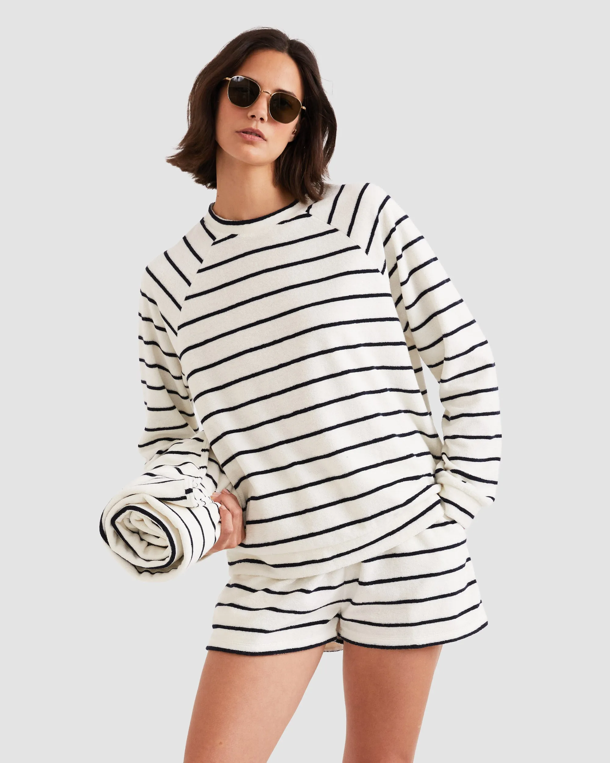 The Terry Franny - Cream/Navy sold by Kule product image thumbnail 3