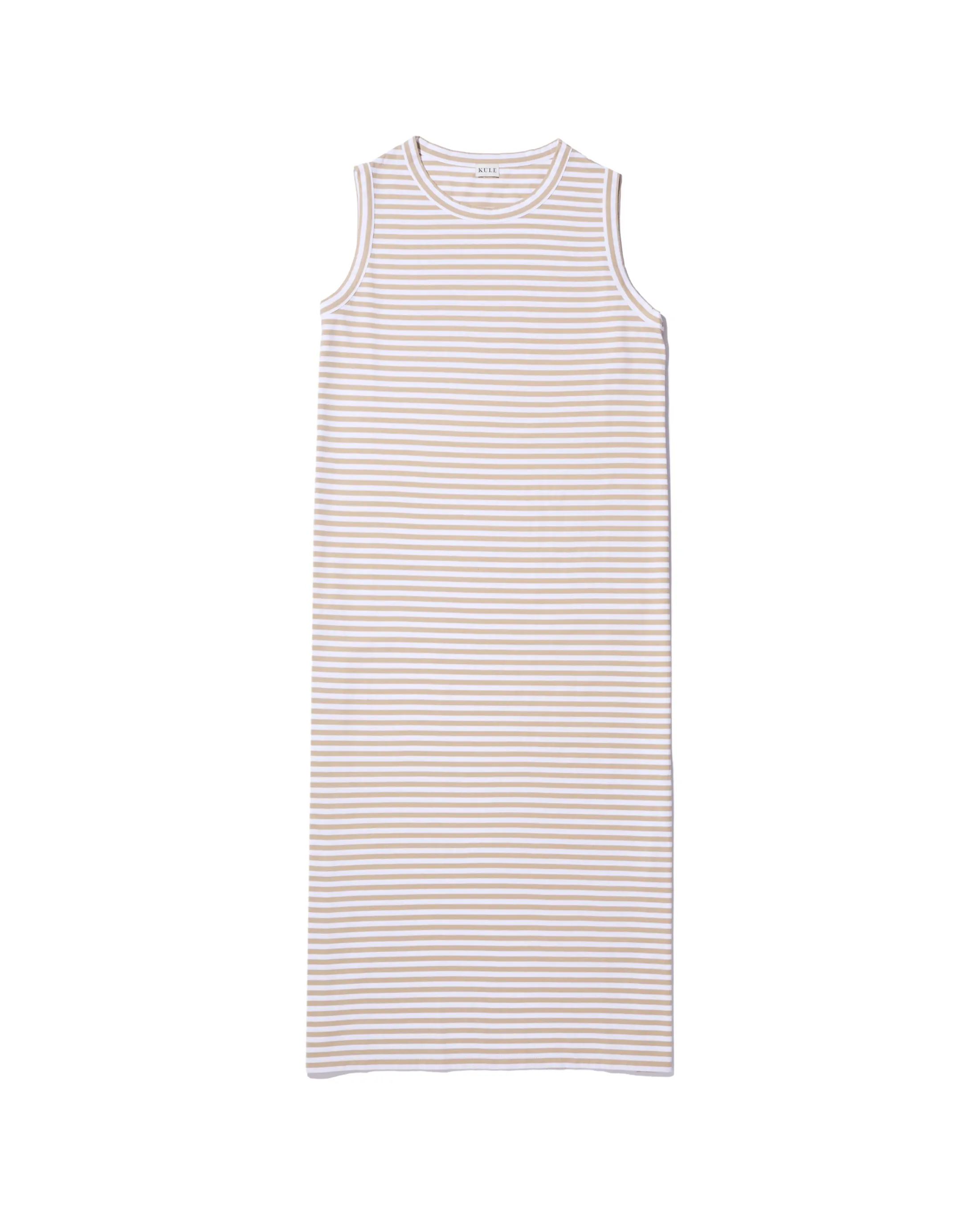The Tank Dress - Khaki/White sold by Kule
