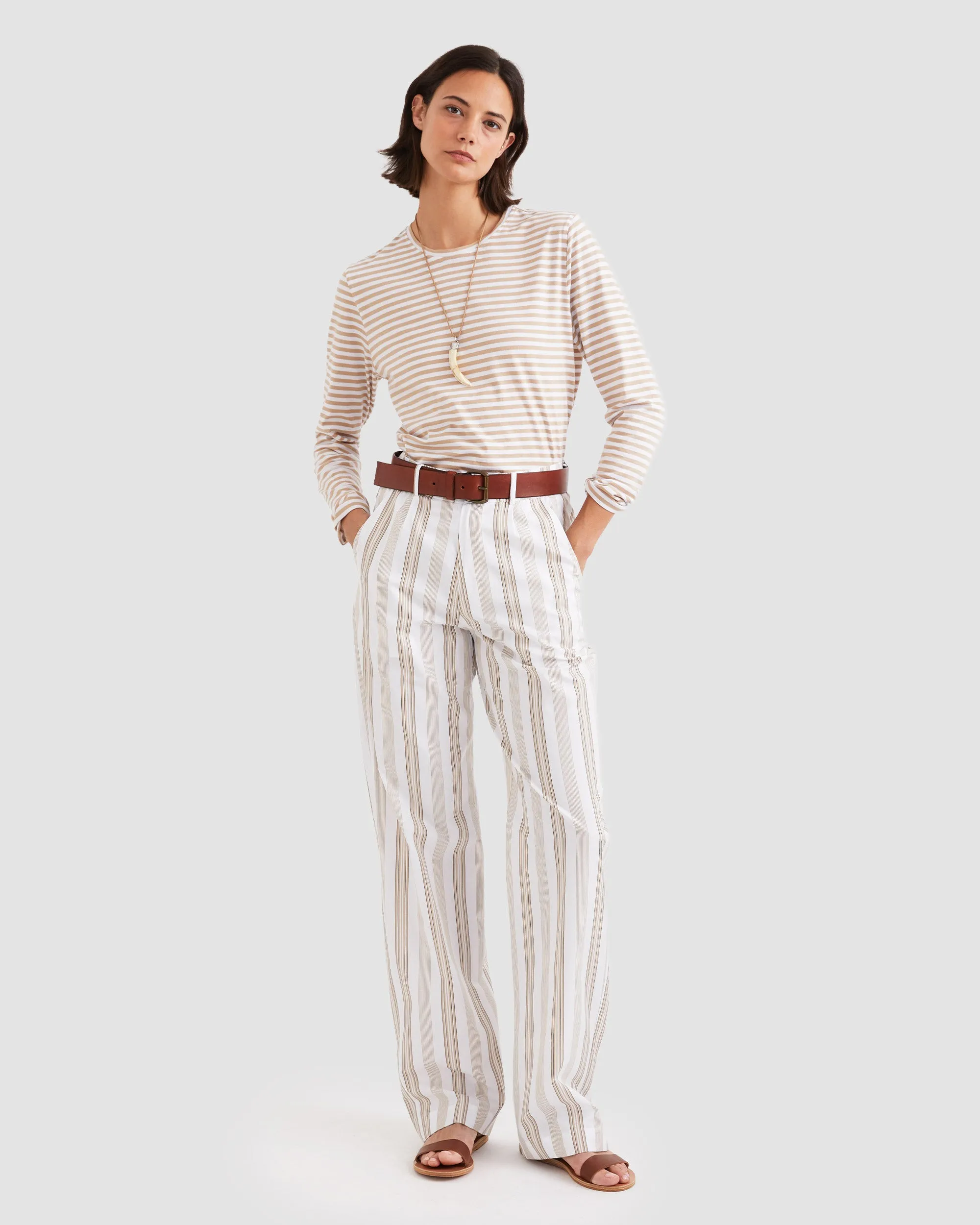 The Modern Long - Khaki/White sold by Kule product image thumbnail 2