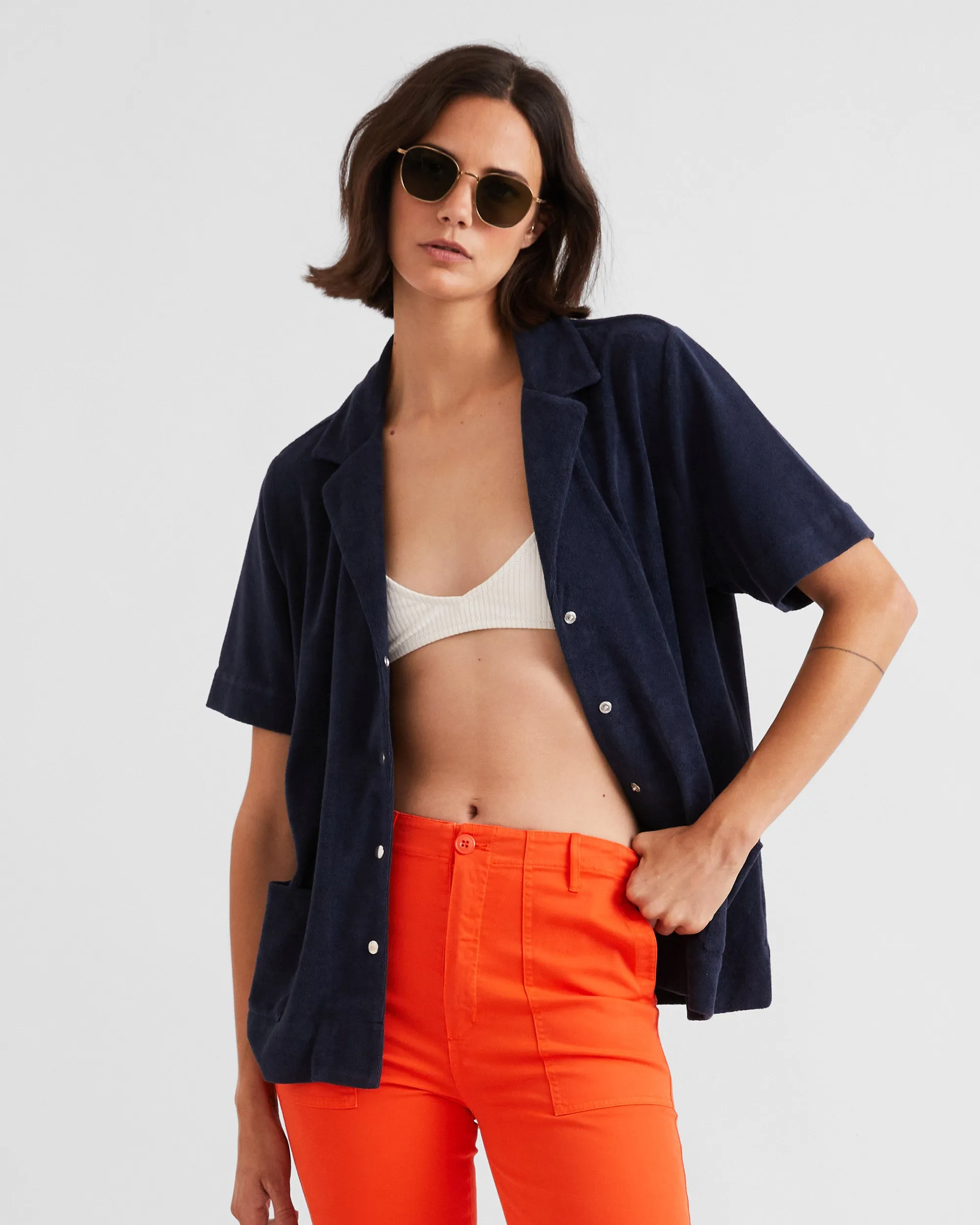 The Terry Flamingo - Navy sold by Kule product image thumbnail 4