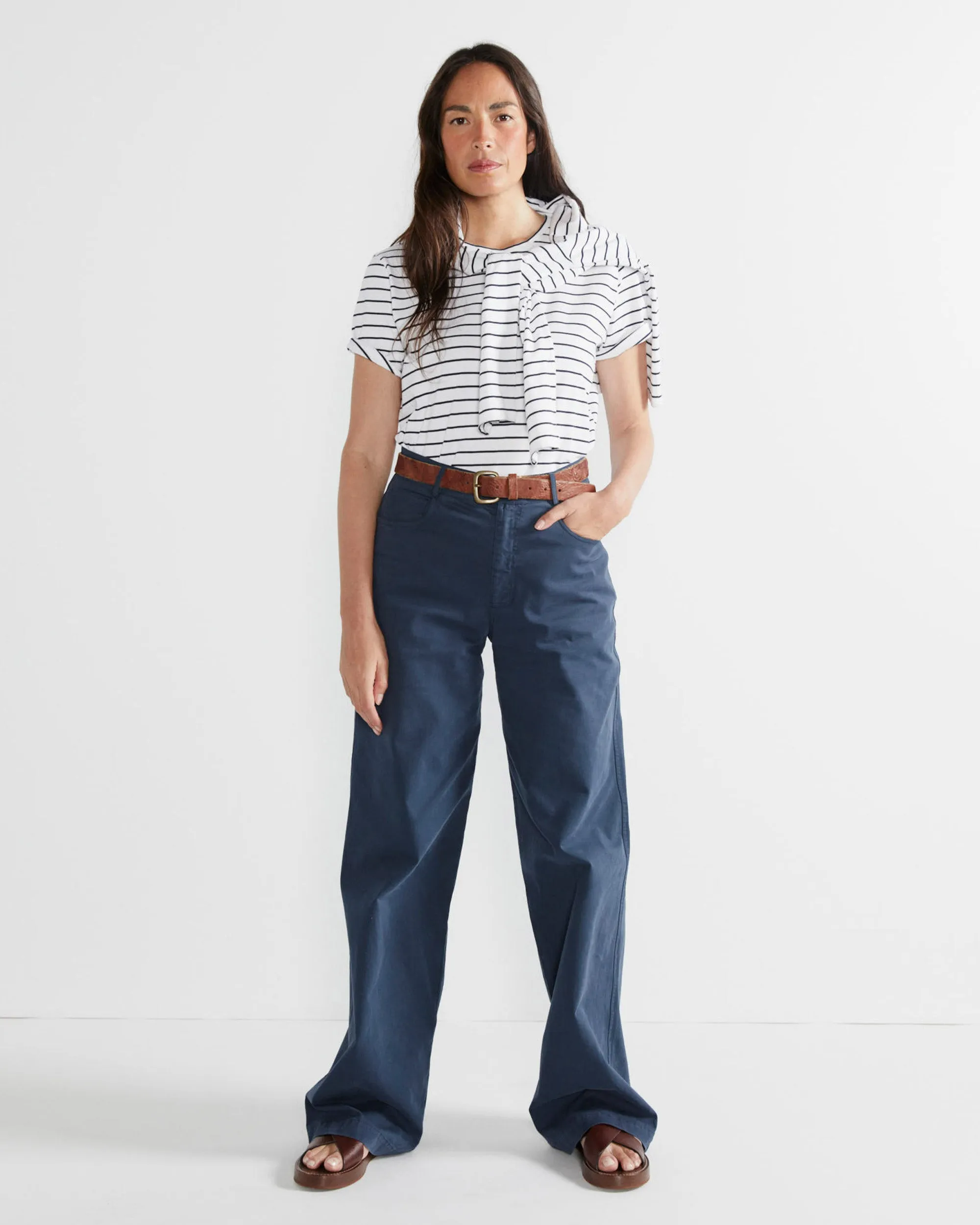 The Striped Modern - White/Navy Pinstripe sold by Kule product image thumbnail 2