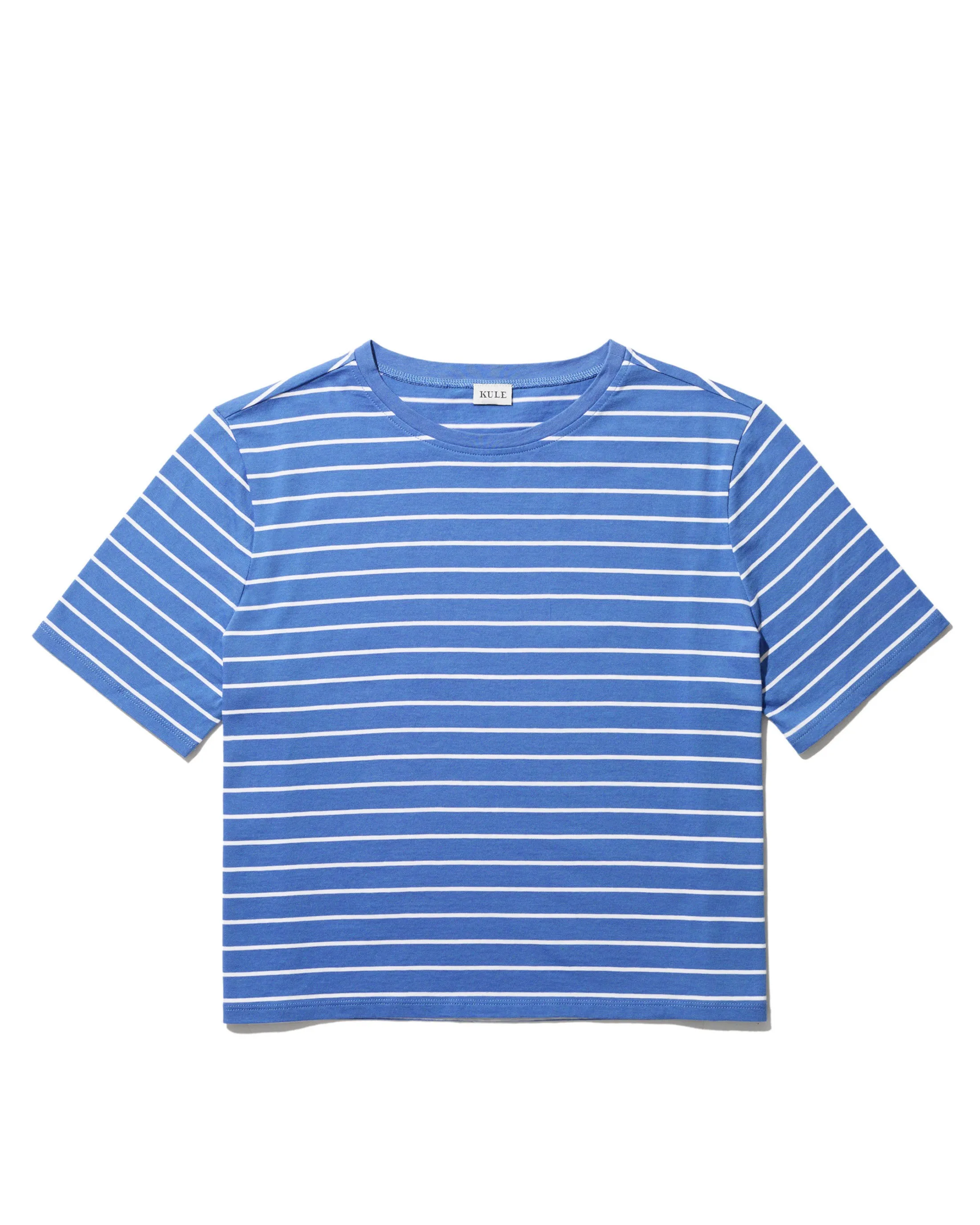 The Brentwood - Denim/White Pinstripe sold by Kule