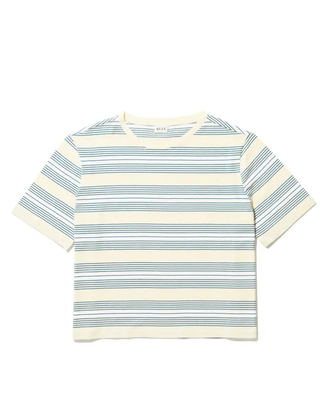 The Brentwood - Cream/Blue Multistripe made by Kule