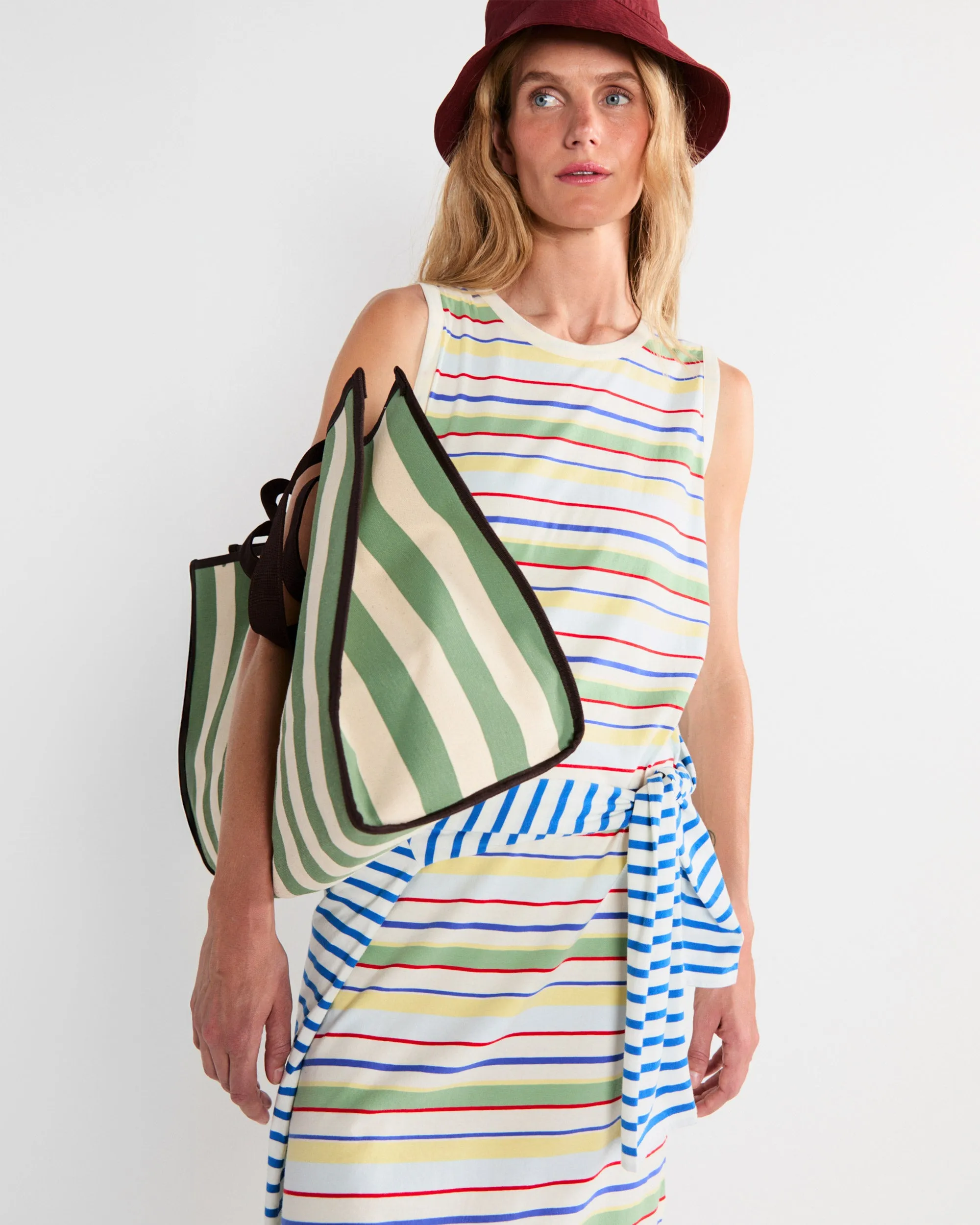 The Tank Dress - Rainbow Multistripe sold by Kule product image thumbnail 4