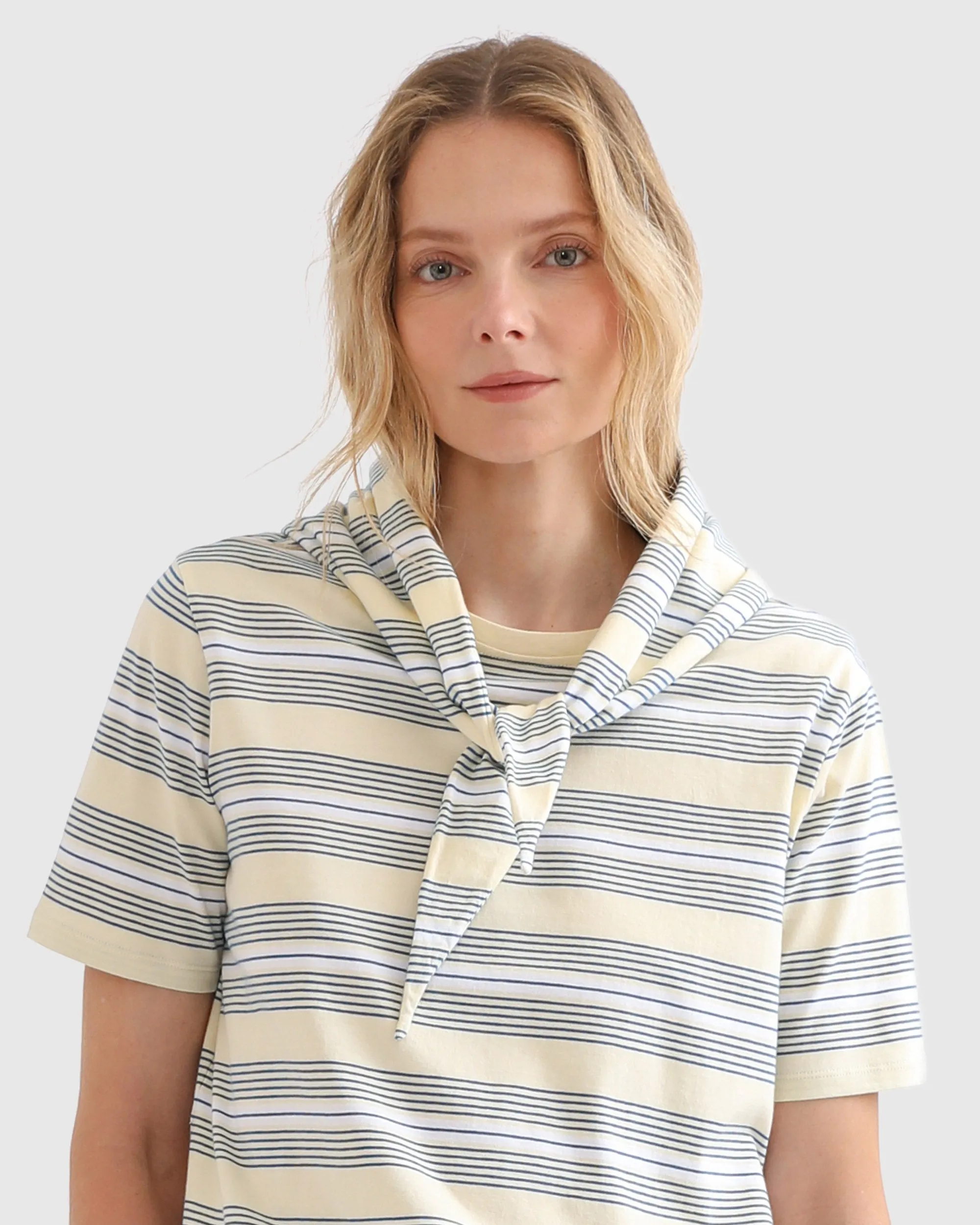 The Tate - Cream/Blue Multistripe sold by Kule product image thumbnail 3