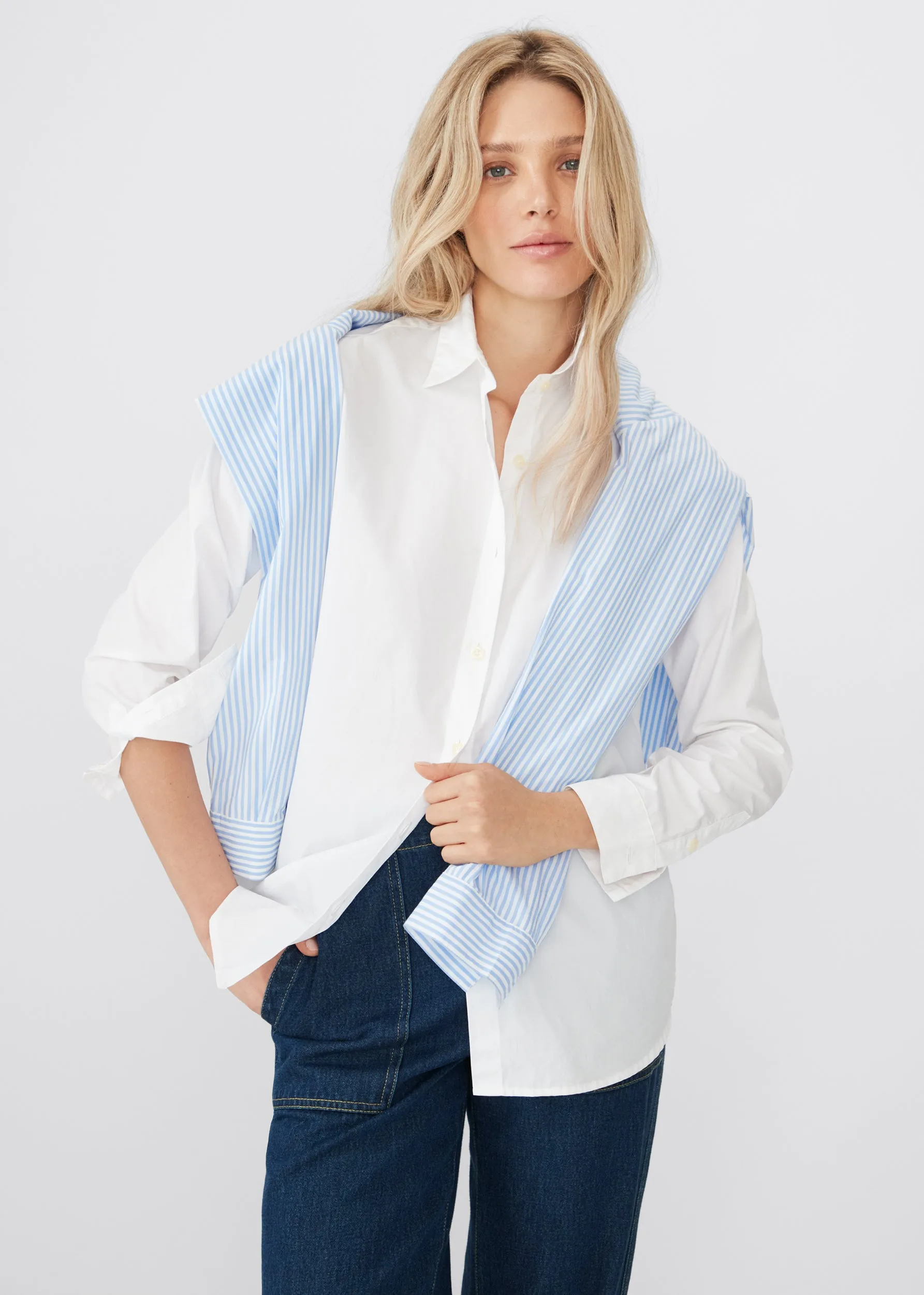 The Hutton Oversized Shirt - White sold by Kule product image thumbnail 3
