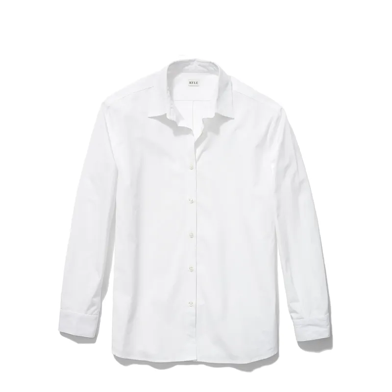 The Hutton Oversized Shirt - White made by Kule