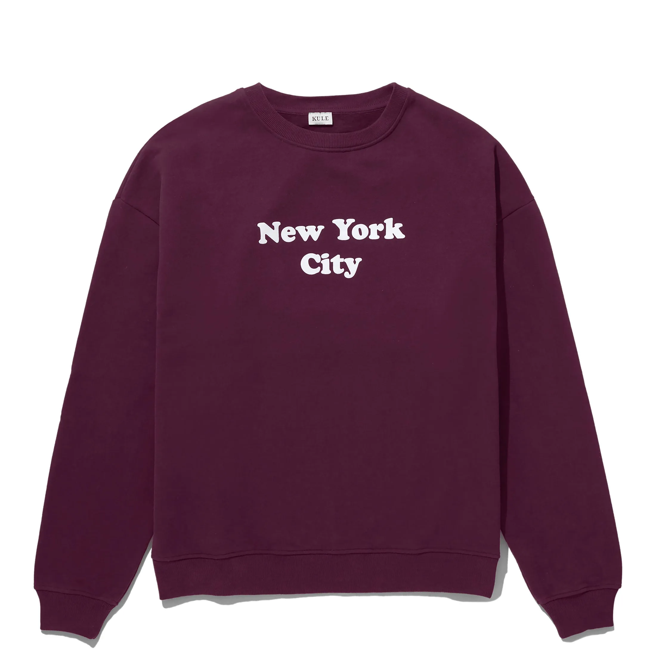 The Oversized New York City Sweatshirt - Merlot sold by Kule