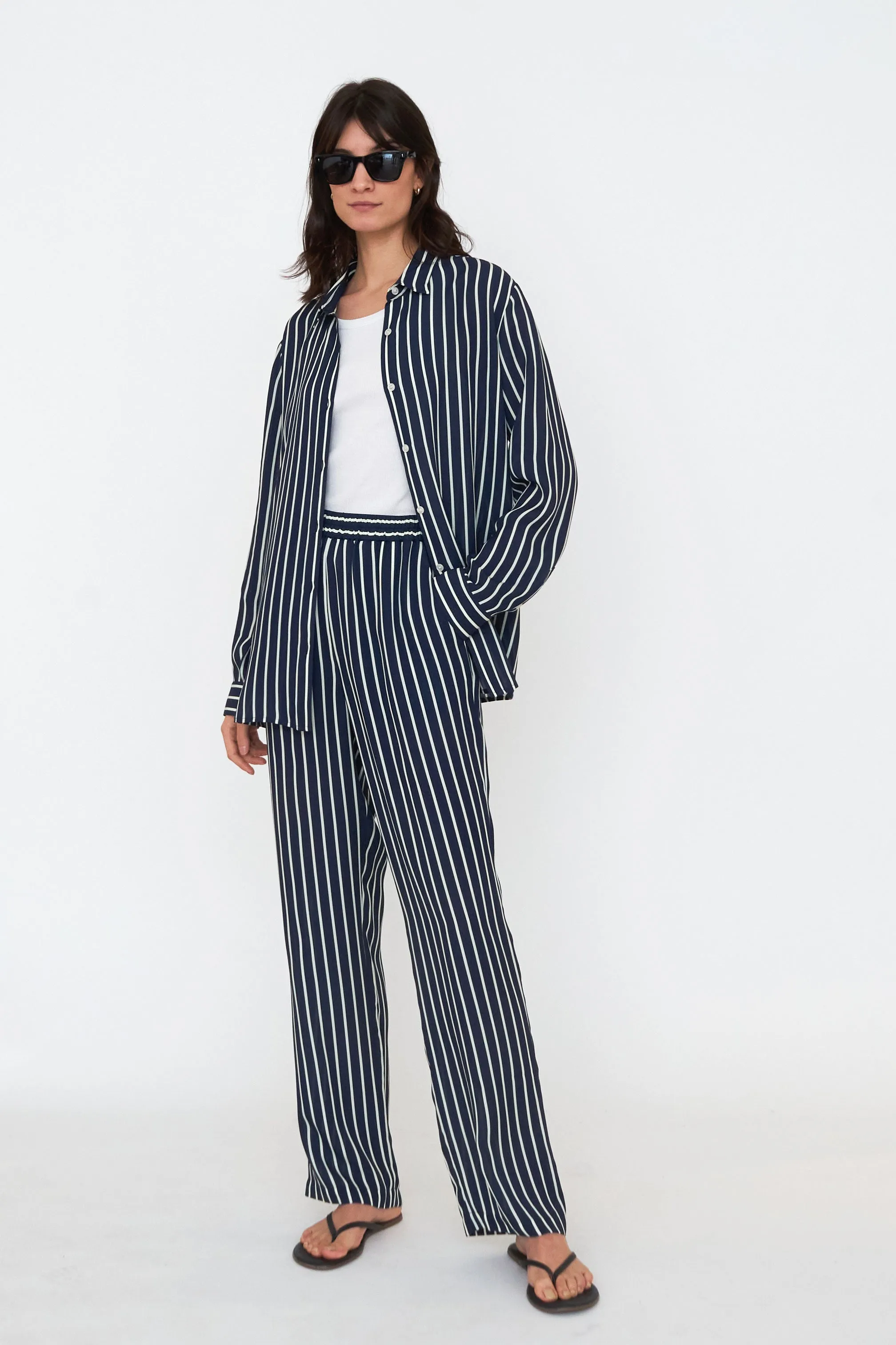 The Silk Lido - Navy/Cream sold by Kule product image thumbnail 5