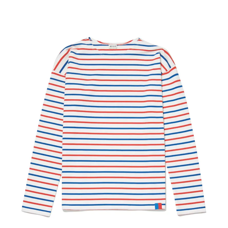 The Boyfriend - White/True Blue/Poppy sold by Kule