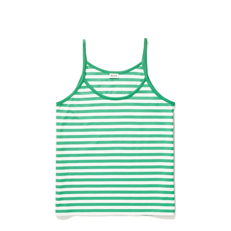 The New Spaghetti Tank - Green/White sold by Kule