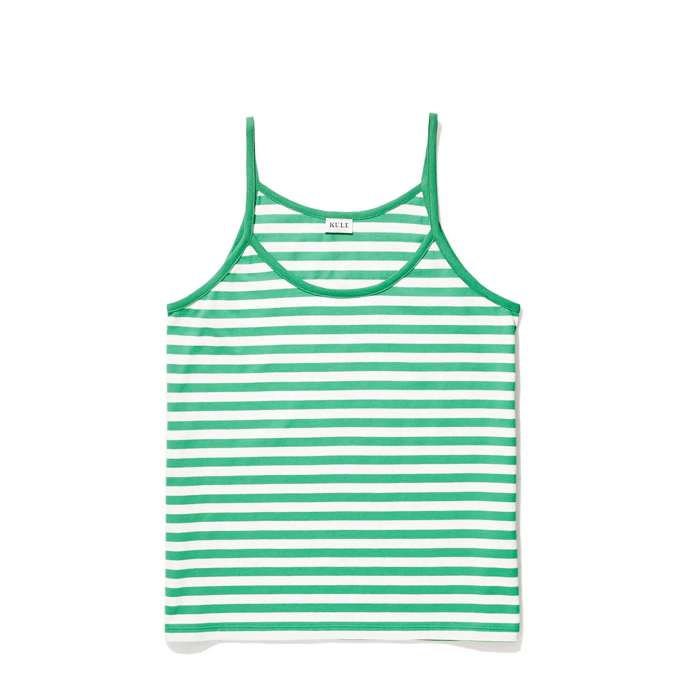 The New Spaghetti Tank - Green/White sold by Kule