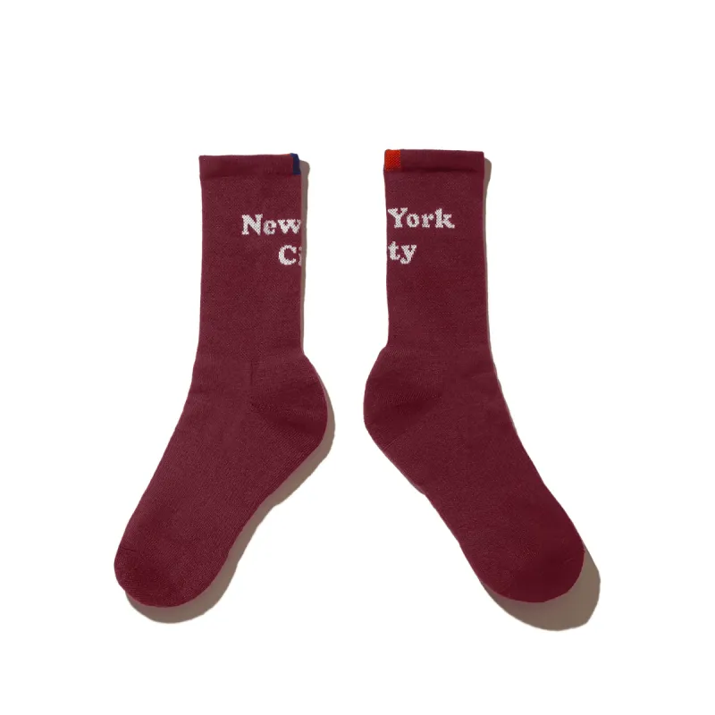 The Women's NYC Sock - Merlot sold by Kule