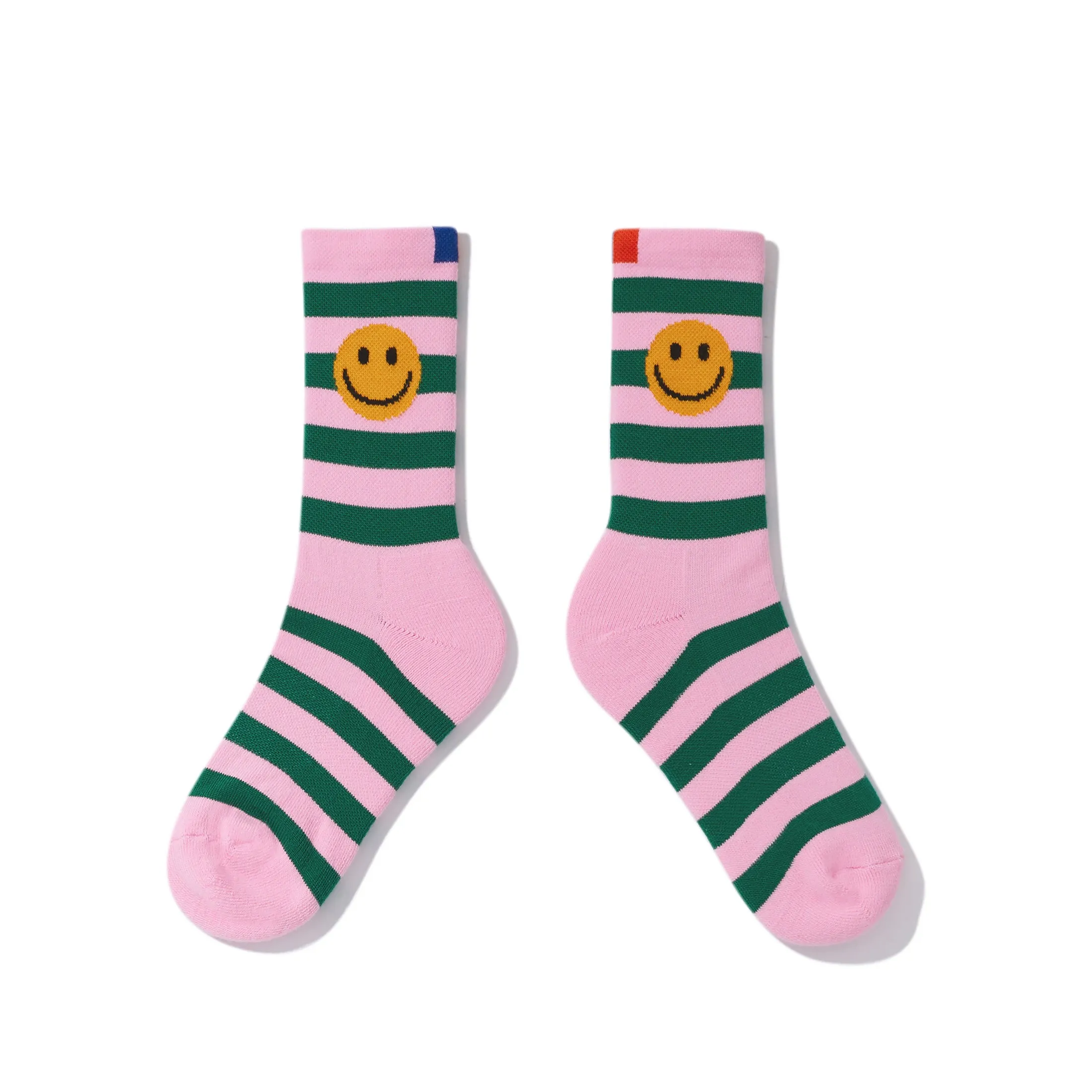 The Women's Rugby Smile Sock - Green/Blush sold by Kule