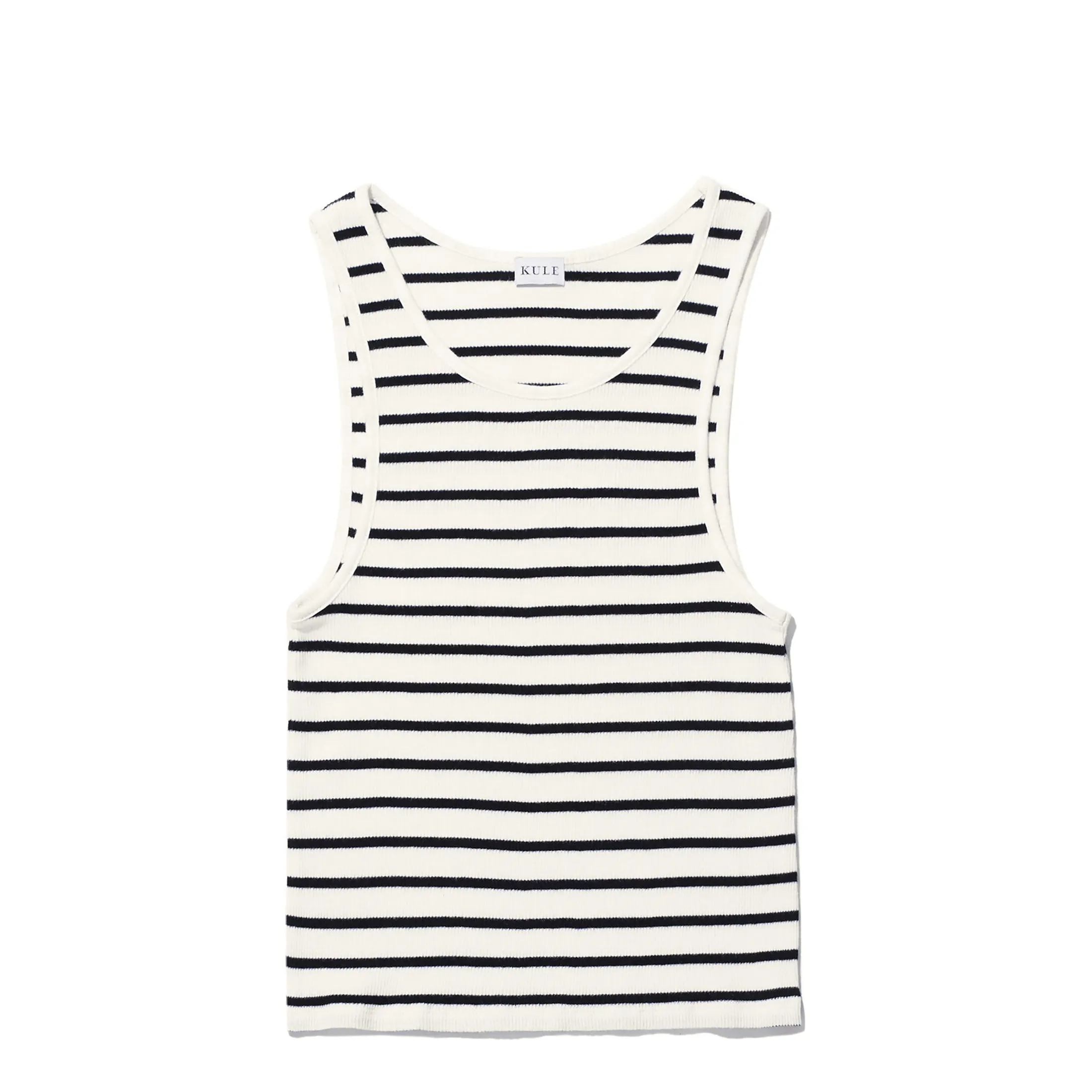 The Ribbed Eleni - Cream/Navy sold by Kule