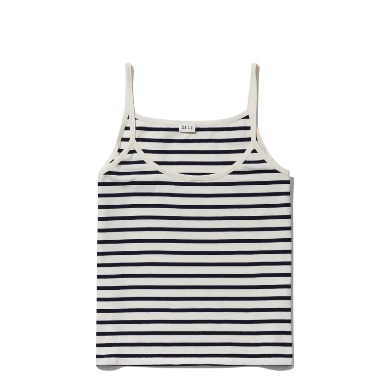 The Spaghetti Tank - Cream/Navy sold by Kule