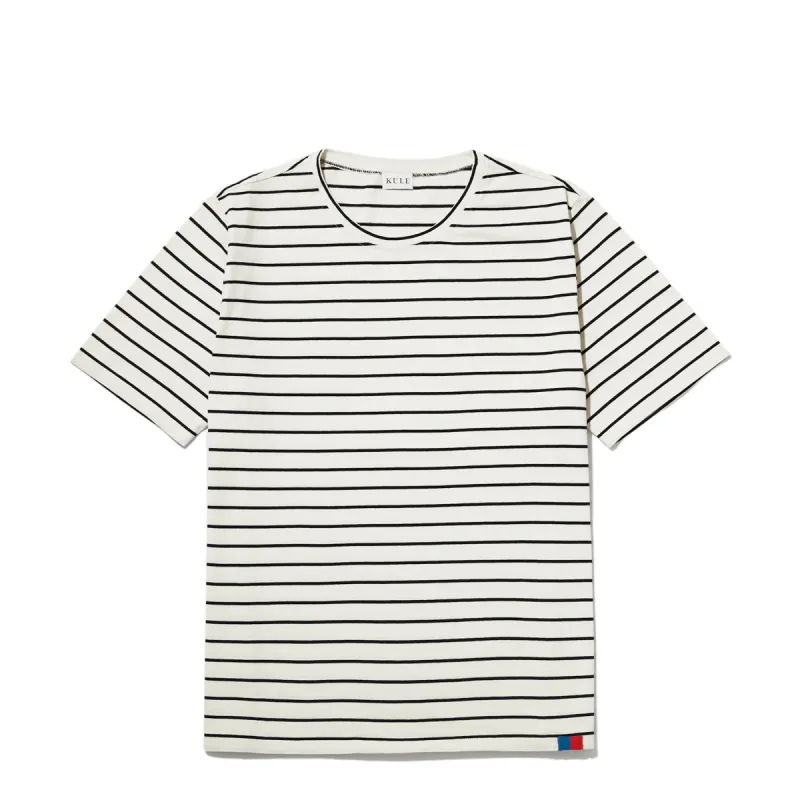 The Archie - Cream/Navy Pinstripe made by Kule