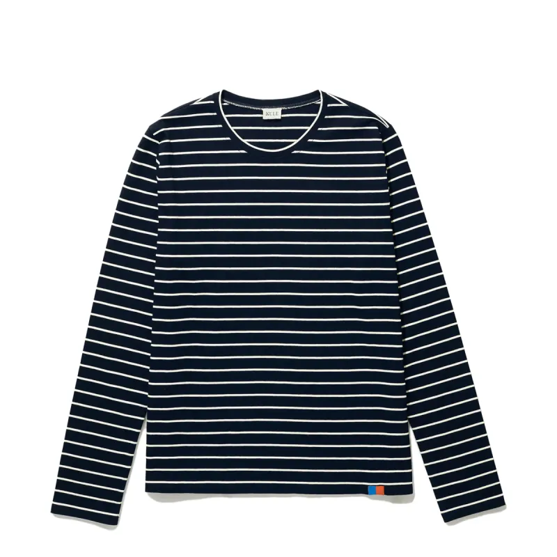 The Modern Long - Navy/Cream Pinstripe sold by Kule