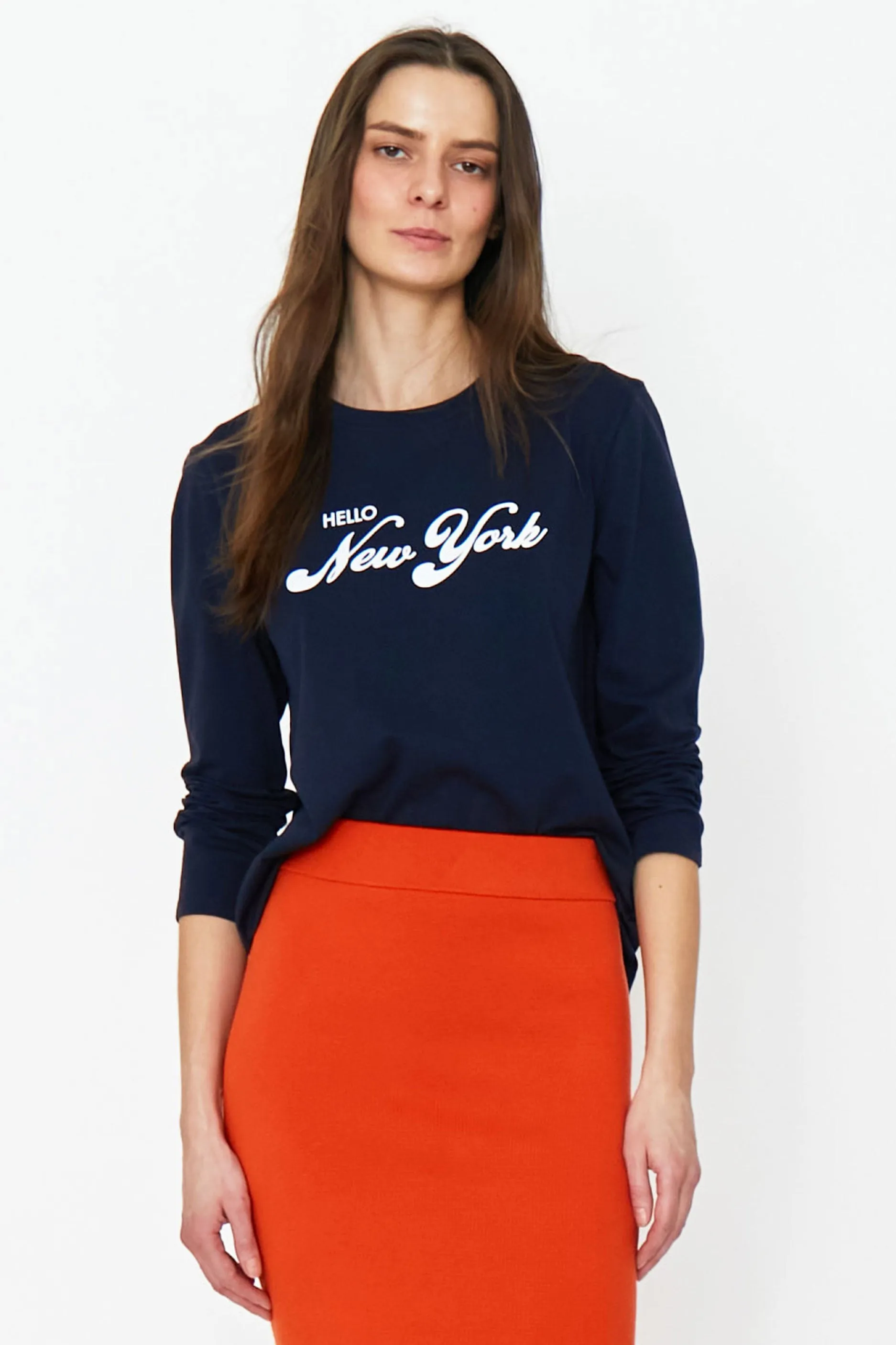 The Modern Long Hello New York - Navy sold by Kule product image thumbnail 2