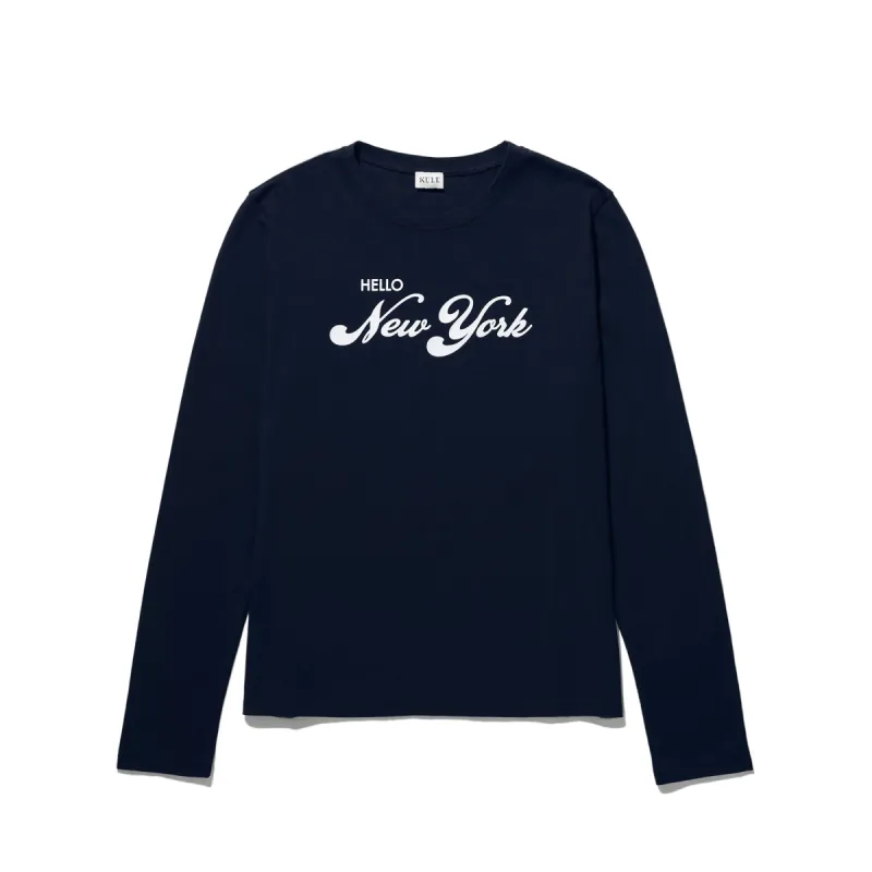 The Modern Long Hello New York - Navy sold by Kule