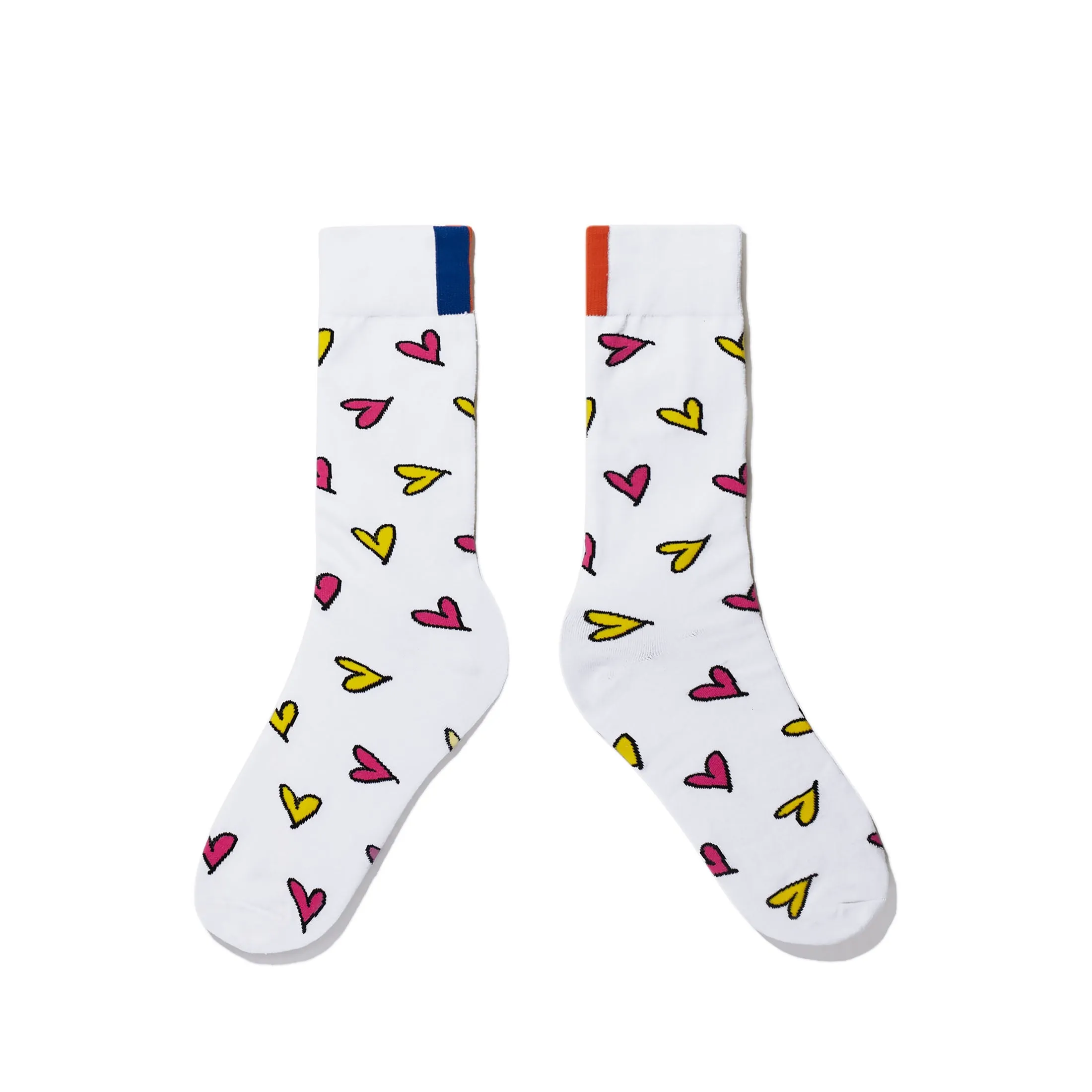The Women's Heart Dress Sock - White sold by Kule