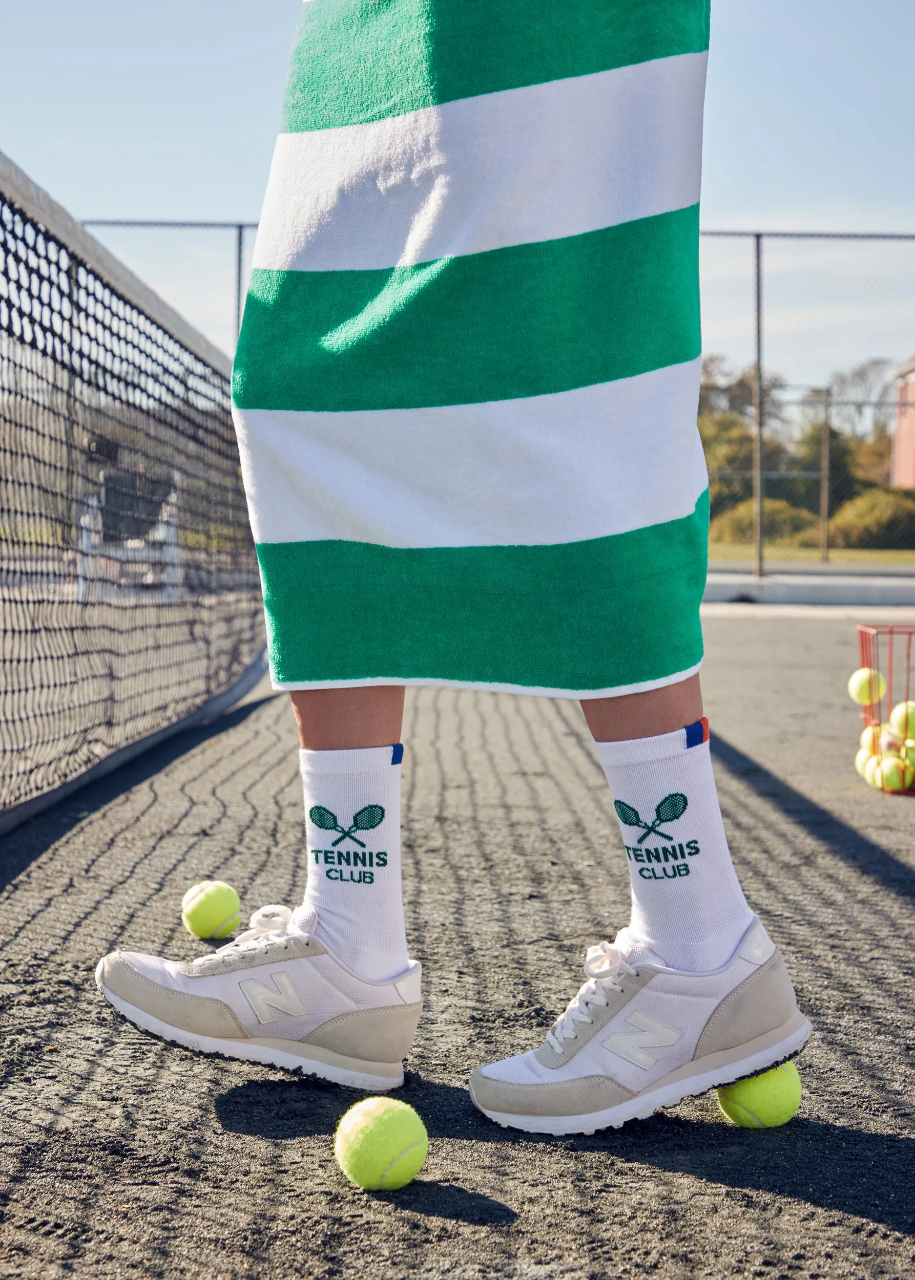 The Women's Tennis Sock - White/Green sold by Kule product image thumbnail 2