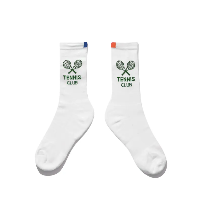 The Women's Tennis Sock - White/Green sold by Kule