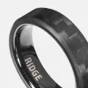 Ridge 6mm Beveled Ring Set - Carbon Fiber 3K sold by The Ridge