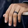 Ridge 6mm Beveled Ring Set - Carbon Fiber 3K sold by The Ridge
