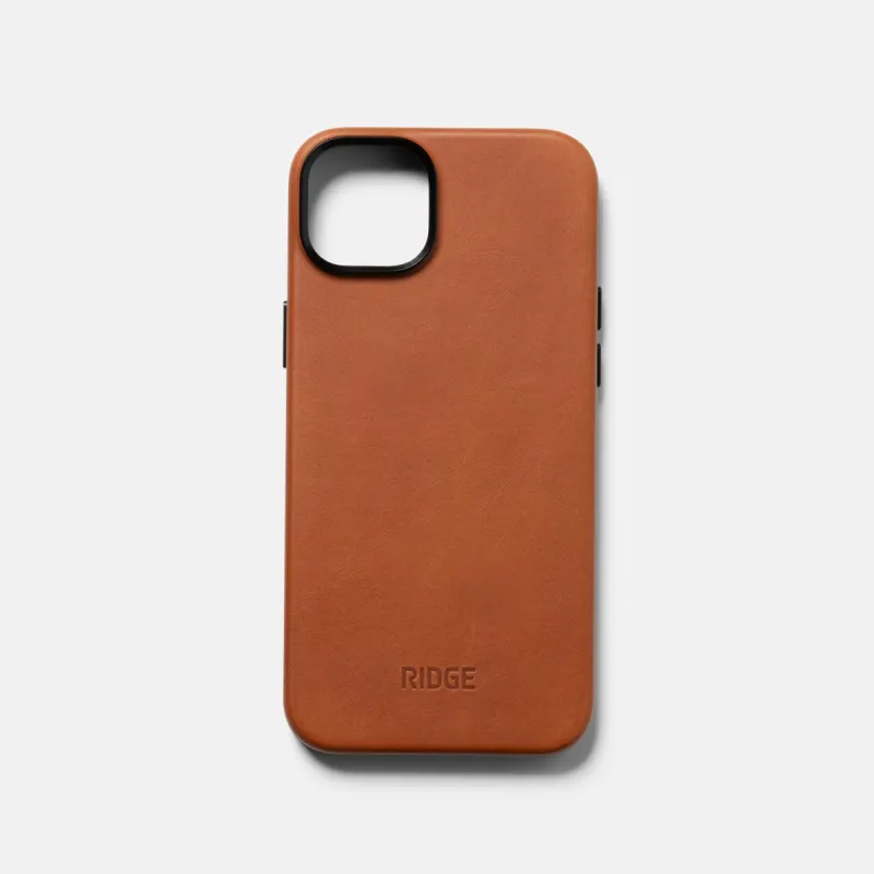 Everyday Phone Case - iPhone 15 Plus - Tobacco Brown Leather sold by The Ridge