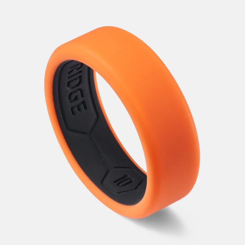 Ridge 8mm Silicone Ring Set - Basecamp Orange sold by The Ridge