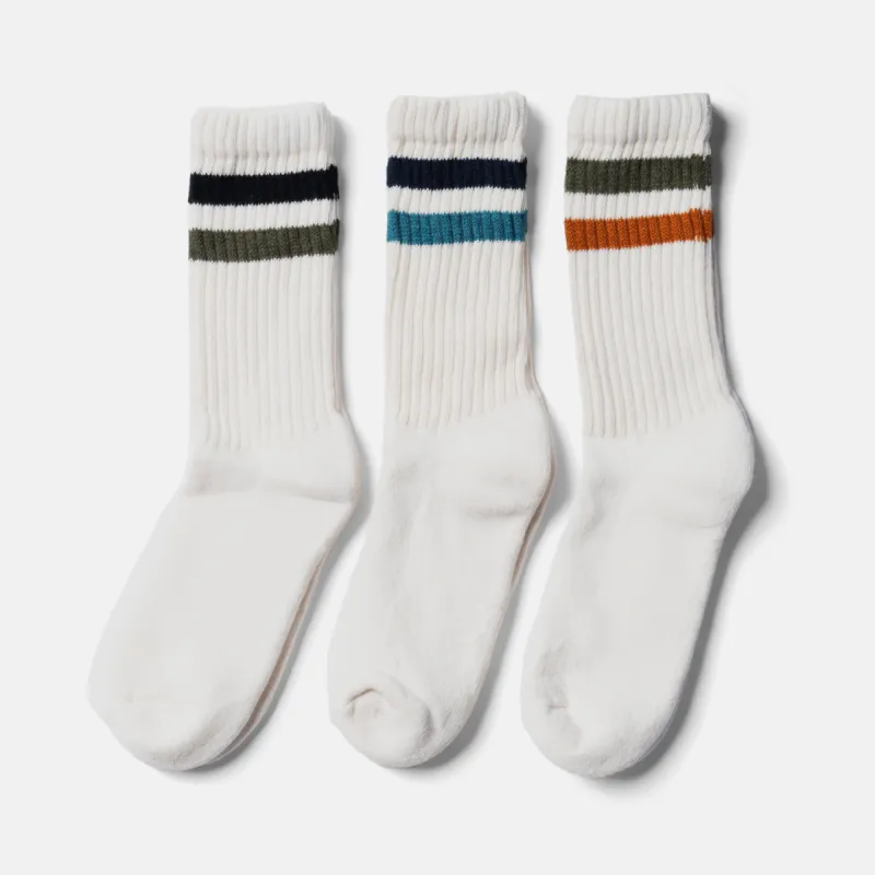 Ridge Everyday Crew Socks 3-Pack - Retro Stripe sold by The Ridge