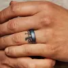 Ridge 6mm Rounded Ring Set - Burnt Titanium sold by The Ridge