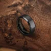 Ridge 8mm Beveled Ring Set - Gunmetal sold by The Ridge