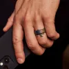 Ridge 8mm Beveled Ring Set - Burnt Titanium sold by The Ridge