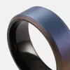 Ridge 8mm Beveled Ring Set - Burnt Titanium sold by The Ridge